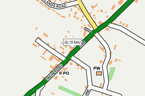 GL15 6AU map - OS OpenMap – Local (Ordnance Survey)