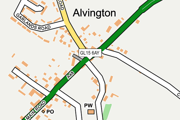 GL15 6AY map - OS OpenMap – Local (Ordnance Survey)