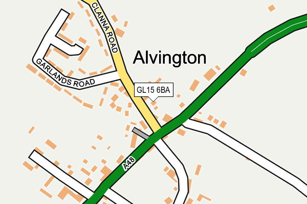 GL15 6BA map - OS OpenMap – Local (Ordnance Survey)