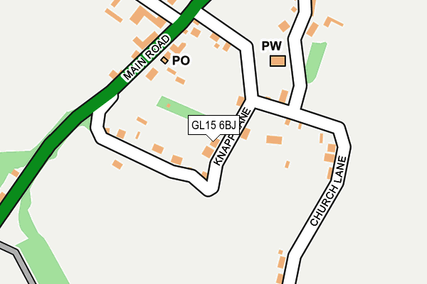 GL15 6BJ map - OS OpenMap – Local (Ordnance Survey)