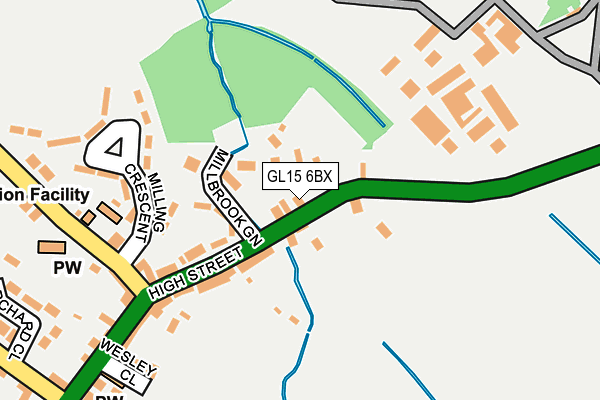 GL15 6BX map - OS OpenMap – Local (Ordnance Survey)