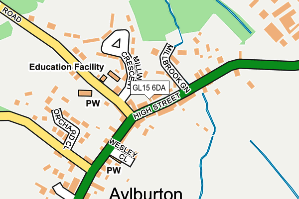GL15 6DA map - OS OpenMap – Local (Ordnance Survey)