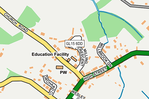 GL15 6DD map - OS OpenMap – Local (Ordnance Survey)