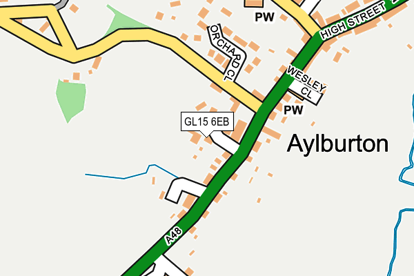 GL15 6EB map - OS OpenMap – Local (Ordnance Survey)