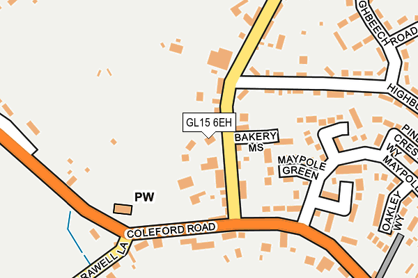 GL15 6EH map - OS OpenMap – Local (Ordnance Survey)