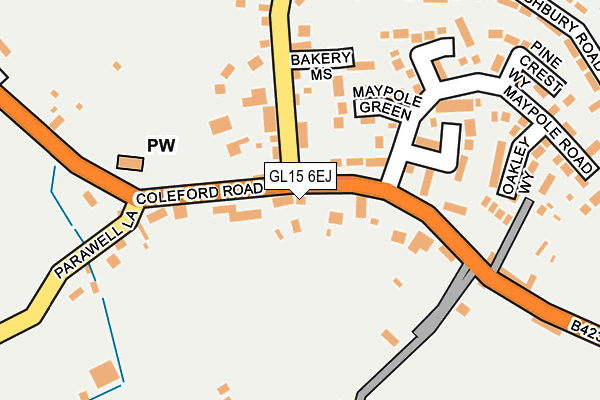 GL15 6EJ map - OS OpenMap – Local (Ordnance Survey)