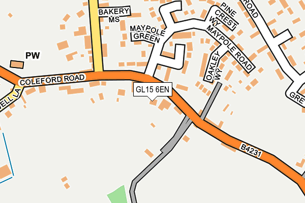 GL15 6EN map - OS OpenMap – Local (Ordnance Survey)