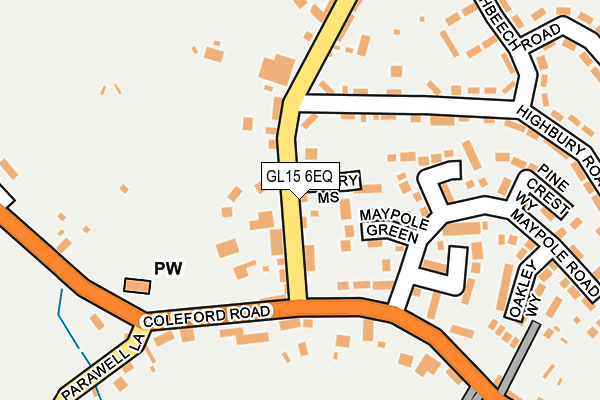 GL15 6EQ map - OS OpenMap – Local (Ordnance Survey)