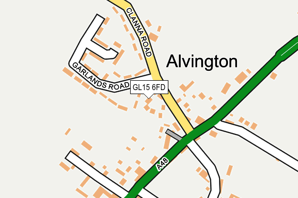 GL15 6FD map - OS OpenMap – Local (Ordnance Survey)