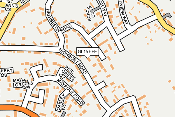 GL15 6FE map - OS OpenMap – Local (Ordnance Survey)