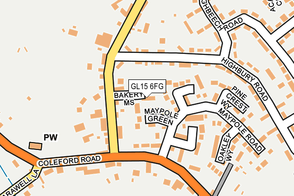 GL15 6FG map - OS OpenMap – Local (Ordnance Survey)