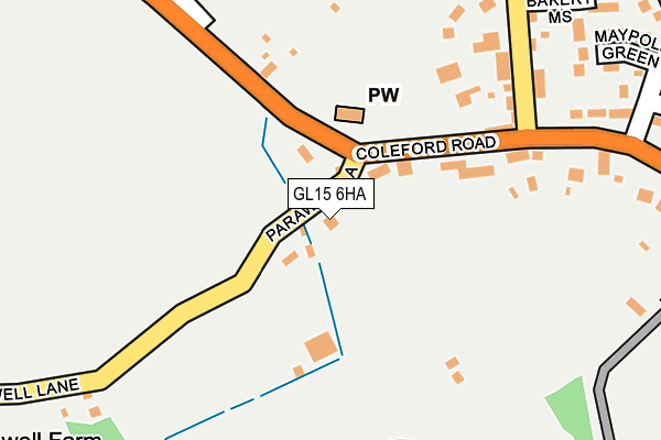 GL15 6HA map - OS OpenMap – Local (Ordnance Survey)