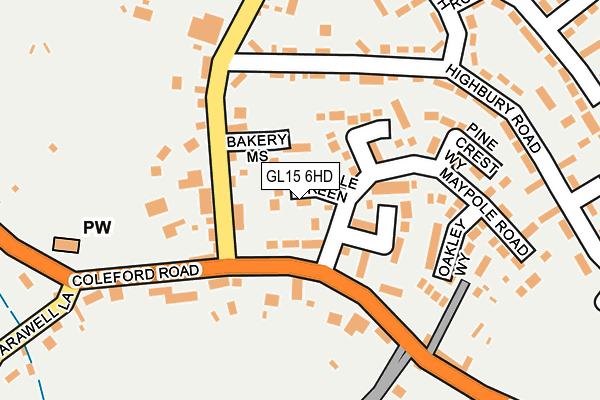 GL15 6HD map - OS OpenMap – Local (Ordnance Survey)