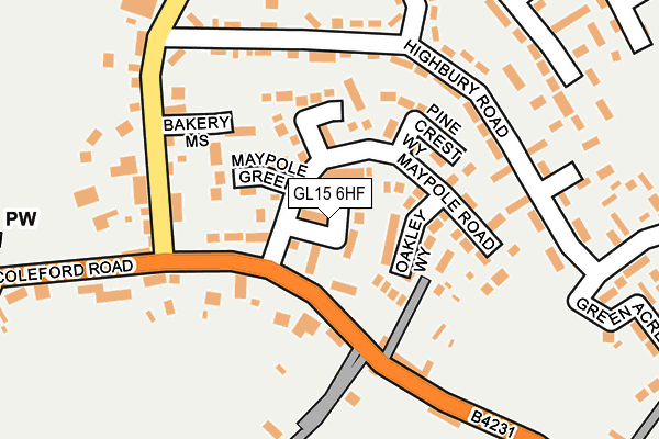 GL15 6HF map - OS OpenMap – Local (Ordnance Survey)