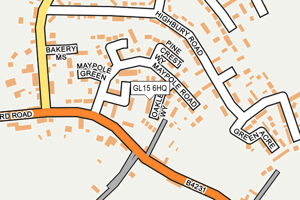 GL15 6HQ map - OS OpenMap – Local (Ordnance Survey)