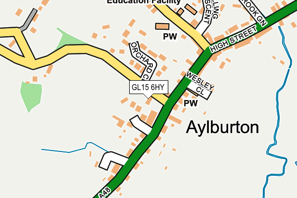 GL15 6HY map - OS OpenMap – Local (Ordnance Survey)