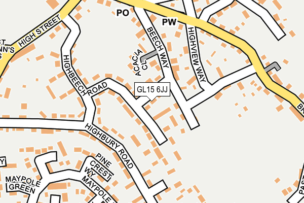 GL15 6JJ map - OS OpenMap – Local (Ordnance Survey)