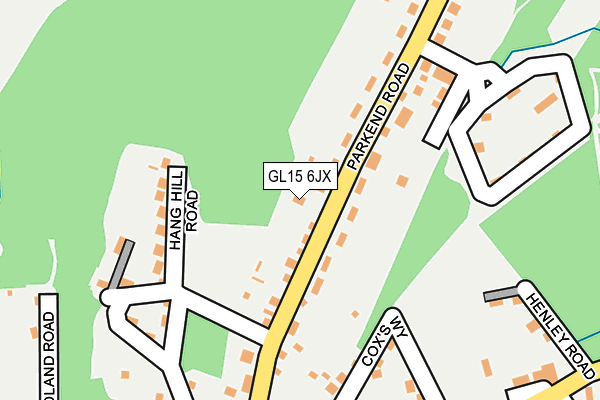 GL15 6JX map - OS OpenMap – Local (Ordnance Survey)