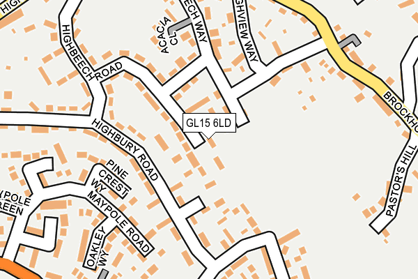 GL15 6LD map - OS OpenMap – Local (Ordnance Survey)
