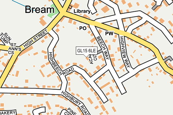 GL15 6LE map - OS OpenMap – Local (Ordnance Survey)