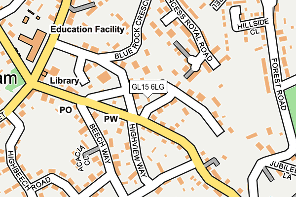GL15 6LG map - OS OpenMap – Local (Ordnance Survey)