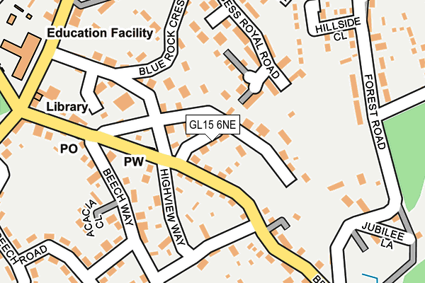 GL15 6NE map - OS OpenMap – Local (Ordnance Survey)