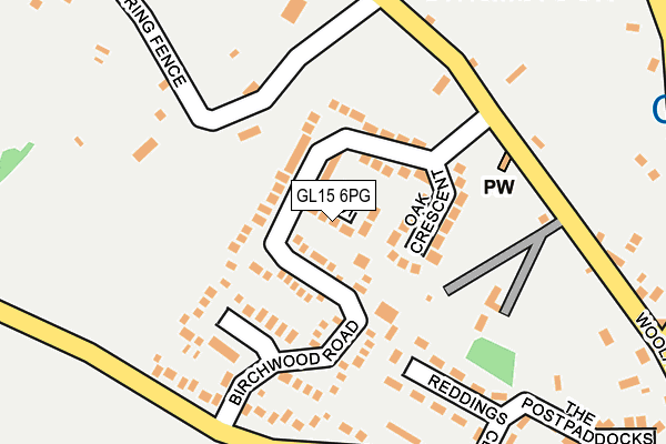 GL15 6PG map - OS OpenMap – Local (Ordnance Survey)