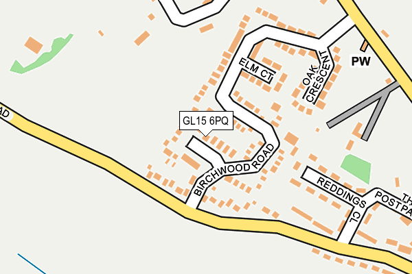 GL15 6PQ map - OS OpenMap – Local (Ordnance Survey)