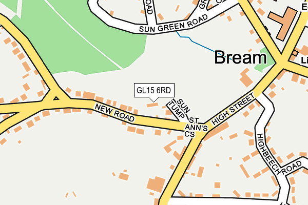 GL15 6RD map - OS OpenMap – Local (Ordnance Survey)
