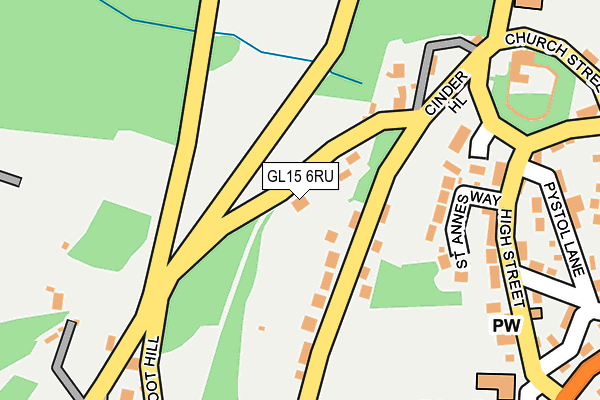 GL15 6RU map - OS OpenMap – Local (Ordnance Survey)