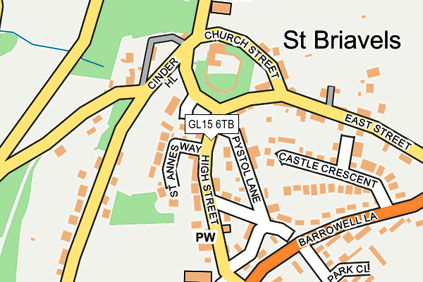 GL15 6TB map - OS OpenMap – Local (Ordnance Survey)