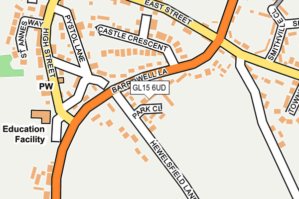 GL15 6UD map - OS OpenMap – Local (Ordnance Survey)