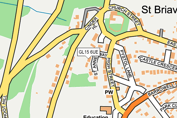 GL15 6UE map - OS OpenMap – Local (Ordnance Survey)