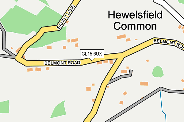 GL15 6UX map - OS OpenMap – Local (Ordnance Survey)