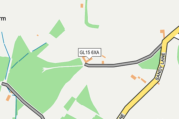 GL15 6XA map - OS OpenMap – Local (Ordnance Survey)