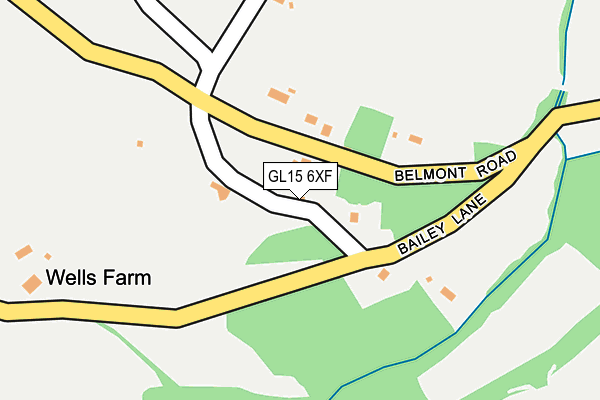 GL15 6XF map - OS OpenMap – Local (Ordnance Survey)