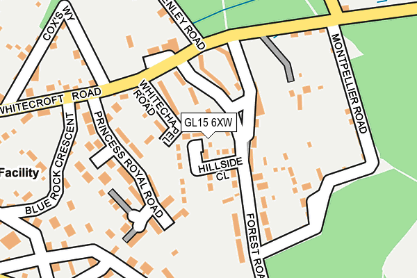 GL15 6XW map - OS OpenMap – Local (Ordnance Survey)