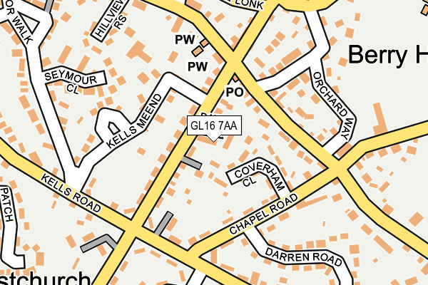 GL16 7AA map - OS OpenMap – Local (Ordnance Survey)