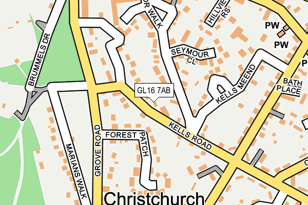 GL16 7AB map - OS OpenMap – Local (Ordnance Survey)