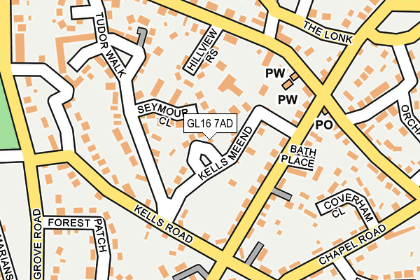 GL16 7AD map - OS OpenMap – Local (Ordnance Survey)