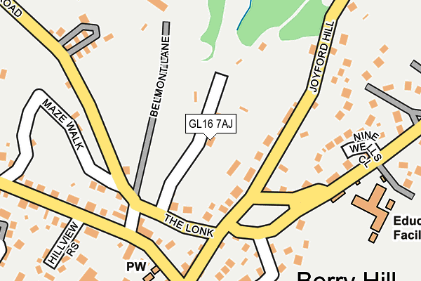 GL16 7AJ map - OS OpenMap – Local (Ordnance Survey)