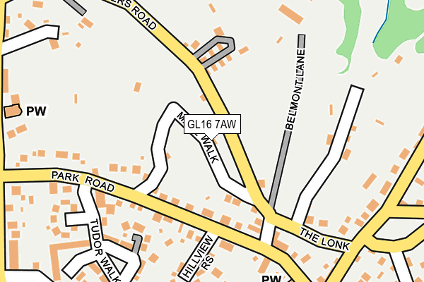 GL16 7AW map - OS OpenMap – Local (Ordnance Survey)