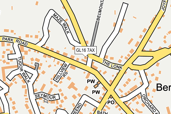 GL16 7AX map - OS OpenMap – Local (Ordnance Survey)