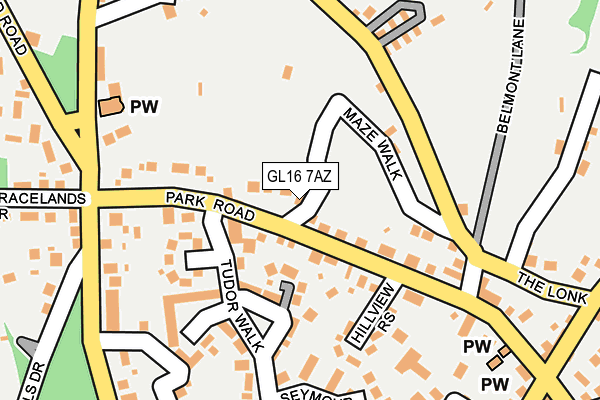 GL16 7AZ map - OS OpenMap – Local (Ordnance Survey)