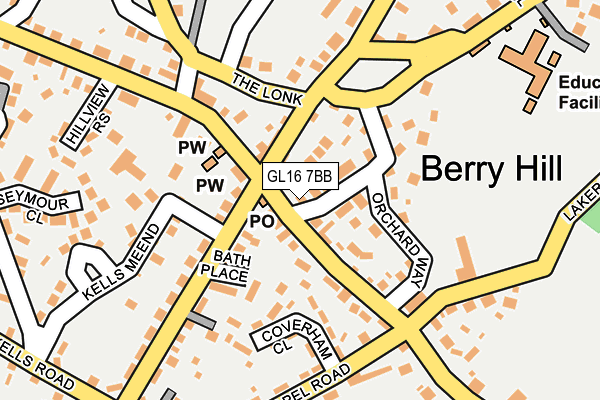 GL16 7BB map - OS OpenMap – Local (Ordnance Survey)