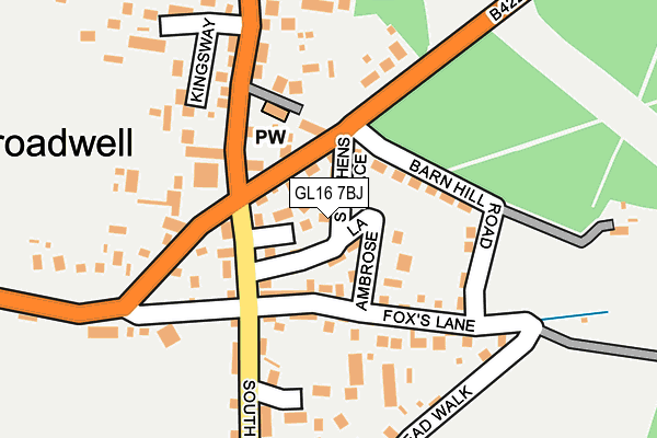 GL16 7BJ map - OS OpenMap – Local (Ordnance Survey)