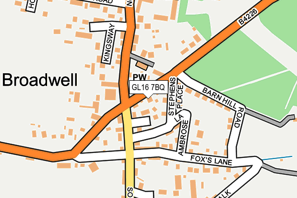 GL16 7BQ map - OS OpenMap – Local (Ordnance Survey)