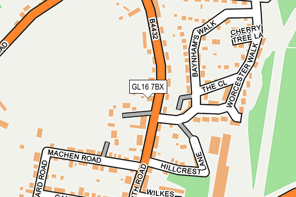 GL16 7BX map - OS OpenMap – Local (Ordnance Survey)