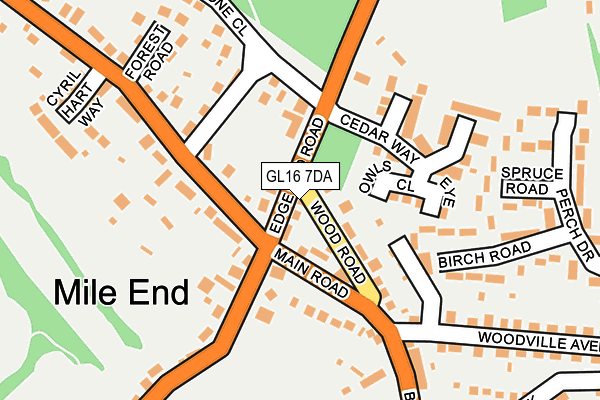 GL16 7DA map - OS OpenMap – Local (Ordnance Survey)