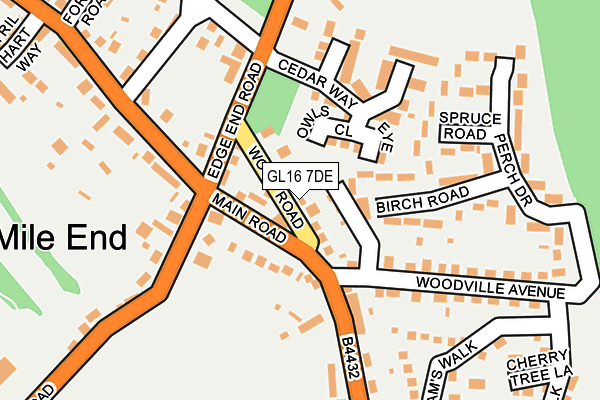 GL16 7DE map - OS OpenMap – Local (Ordnance Survey)